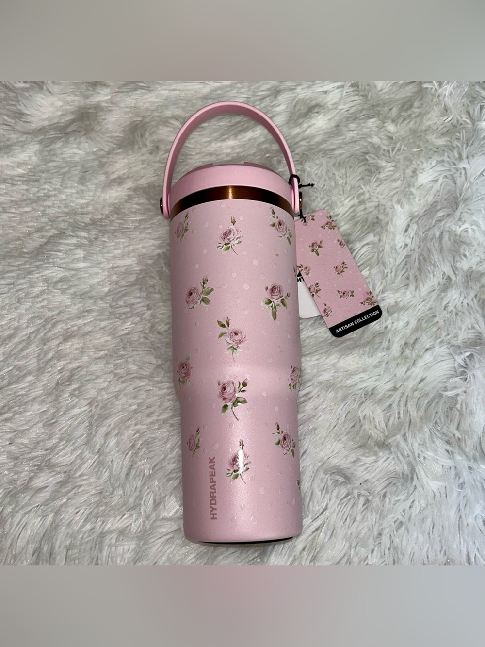 New with tags Hydrapeak Pink Floral Insulated Tumbler - Artisan Collection